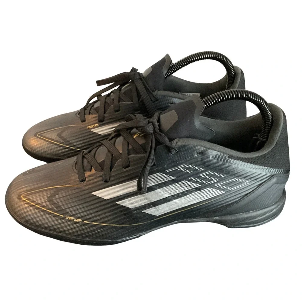 Adidas F50 League Turf Soccer Shoes Core Black Gold Metallic Men's 7 S652